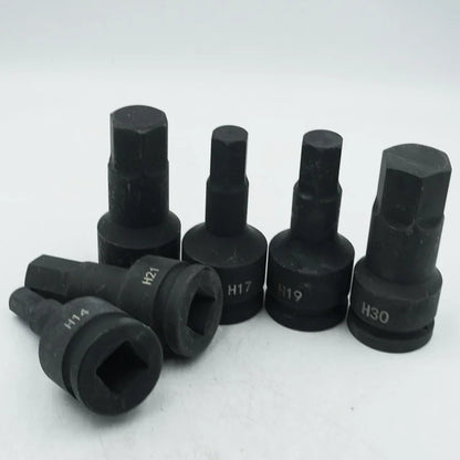 3/4 Inch 100mm Impact Screwdriver Hex Bit Socket Electric Wrench Drill Adapter H12 to H32 Cr-Mo Hand Tool for Auto Repair