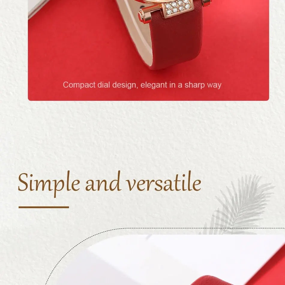 Fashion Women Watches Glasses Wallet Set Casual Leather Belt Quartz Wristwatches Ladies Tassel Pendant Wallet Montre Femme
