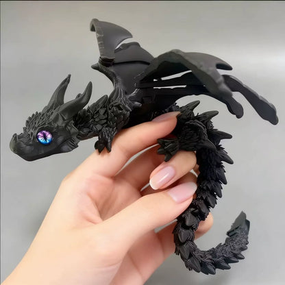 2026 New Hot Sale 3D Printed Big Horn Dragon Model Toy Articulated Joints Action Figure Party Decoration Craft Gift Wholesale