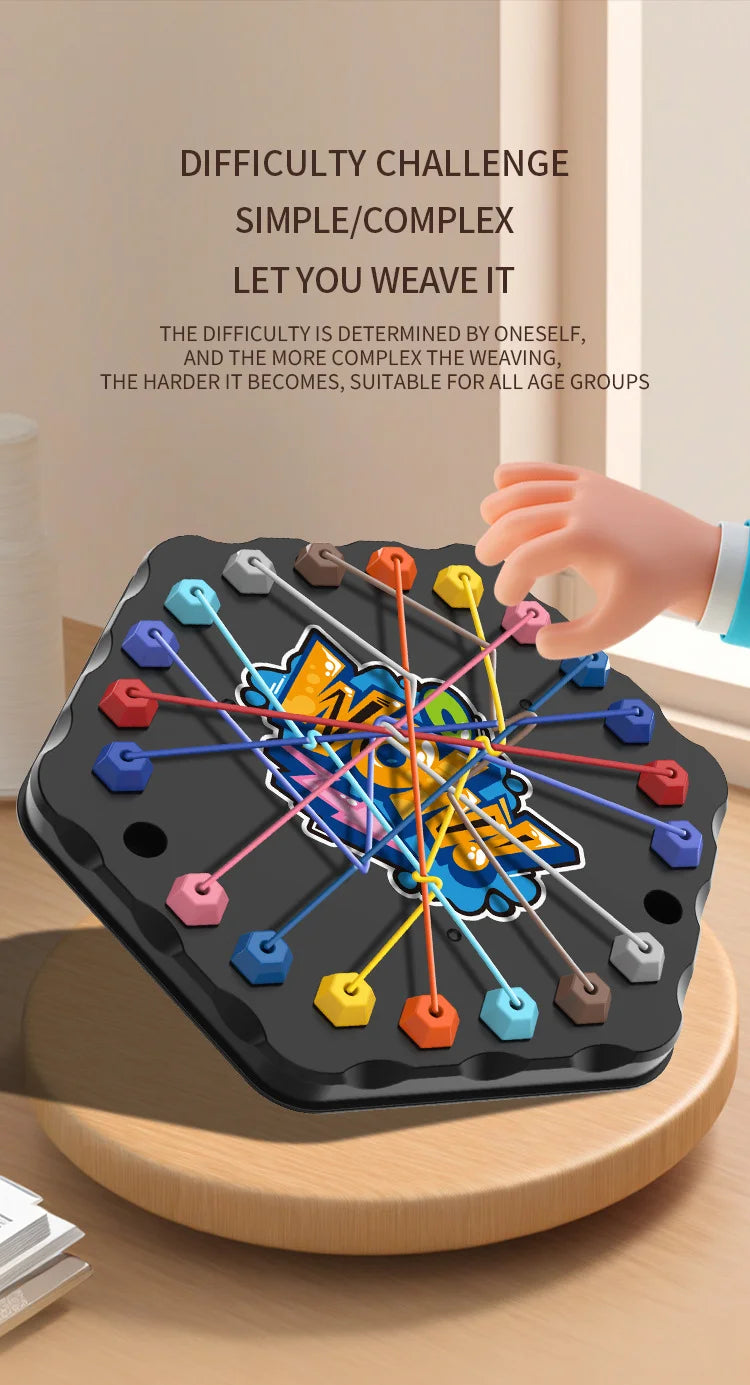 Children Puzzle Board Game Untangle Rope Knots Challenge Social Party Parent-Child Activities Knotted Rope Educational Toy