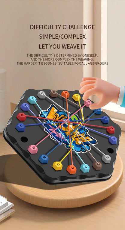 Children Puzzle Board Game Untangle Rope Knots Challenge Social Party Parent-Child Activities Knotted Rope Educational Toy