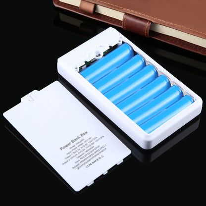 HAWEEL DIY 6 x 18650 Battery 24W Fast Charge Power Bank Box Case with Display, Not Include Battery