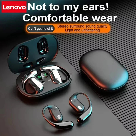Lenovo 3-in-1 AI Translator Earbuds 140 Languages Noise Cancelling Bluetooth 5.3 Headset Instant Translator Smart Voice RealTime
