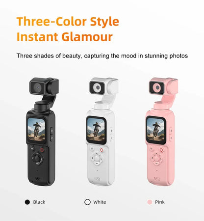 4K Vlog Action Camera 330° Face Tracking 18x Zoom 2400mAh Battery Gimbal Stabilizer 1.72 Inch Touch Screen WiFi Sports Cam