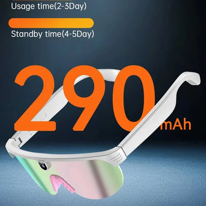 4K Polarized AI Smart Cycling Glasses Men 800W Camera Video Recording Translation Sunglasses Bluetooth Call Music Sports Glasses