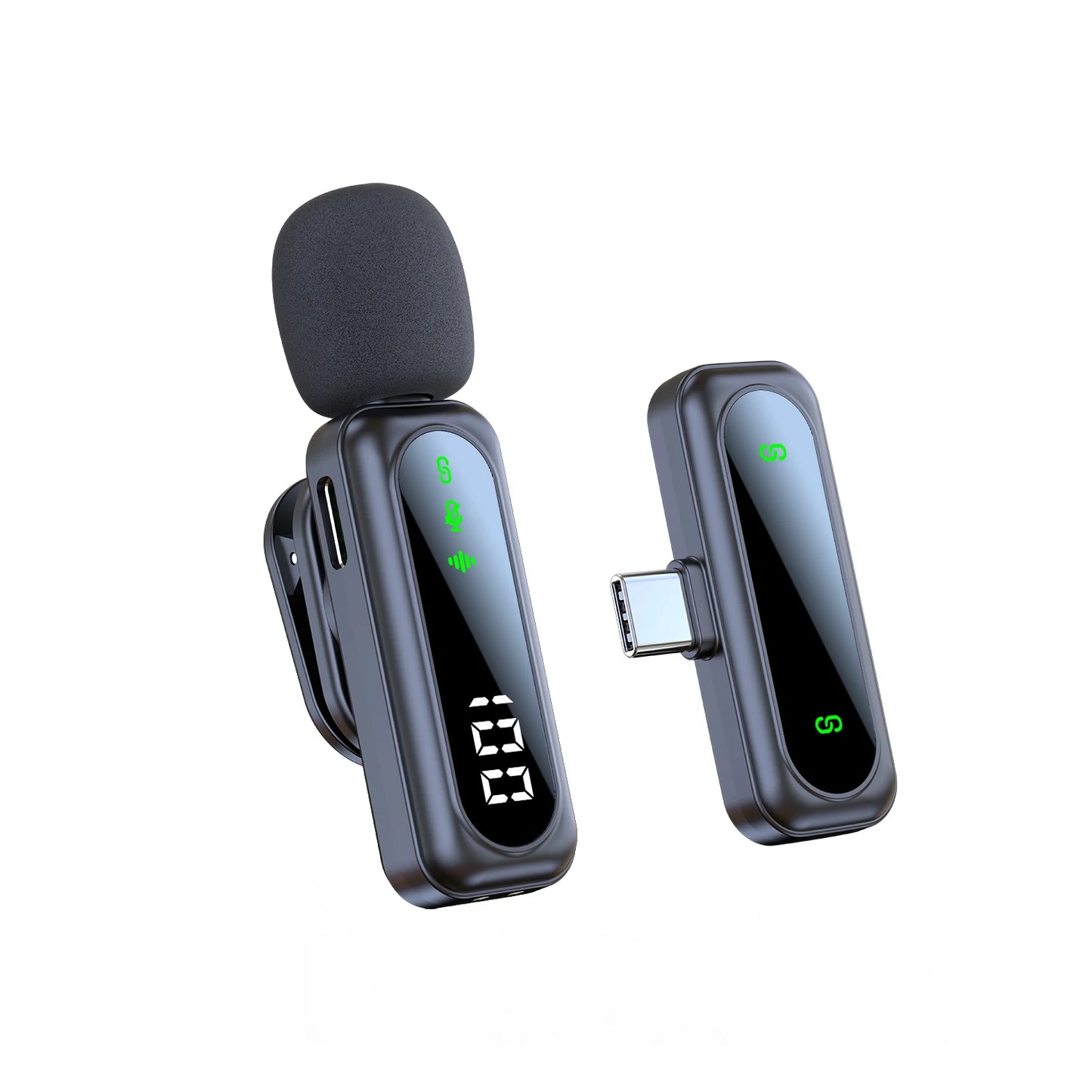 High quality Clip-On Lavalier Microphone J21 Wireless Mini Lapel Mic with100mah Battery for Video Recording Vlog/Podcast Creator