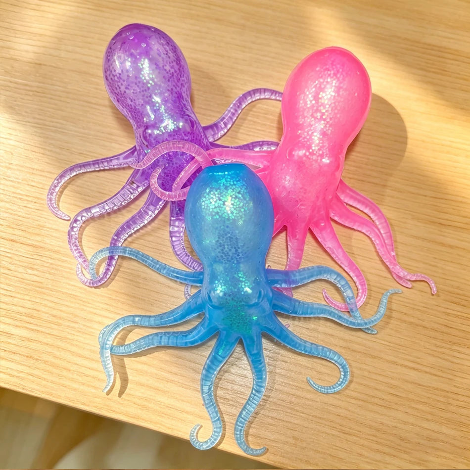 Push Bubble Squish Jellyfish Fidget Toy Super Solid Squish Stress Relief Squeeze Ball for Kids Adults Anxiety Sensory Toy Gift