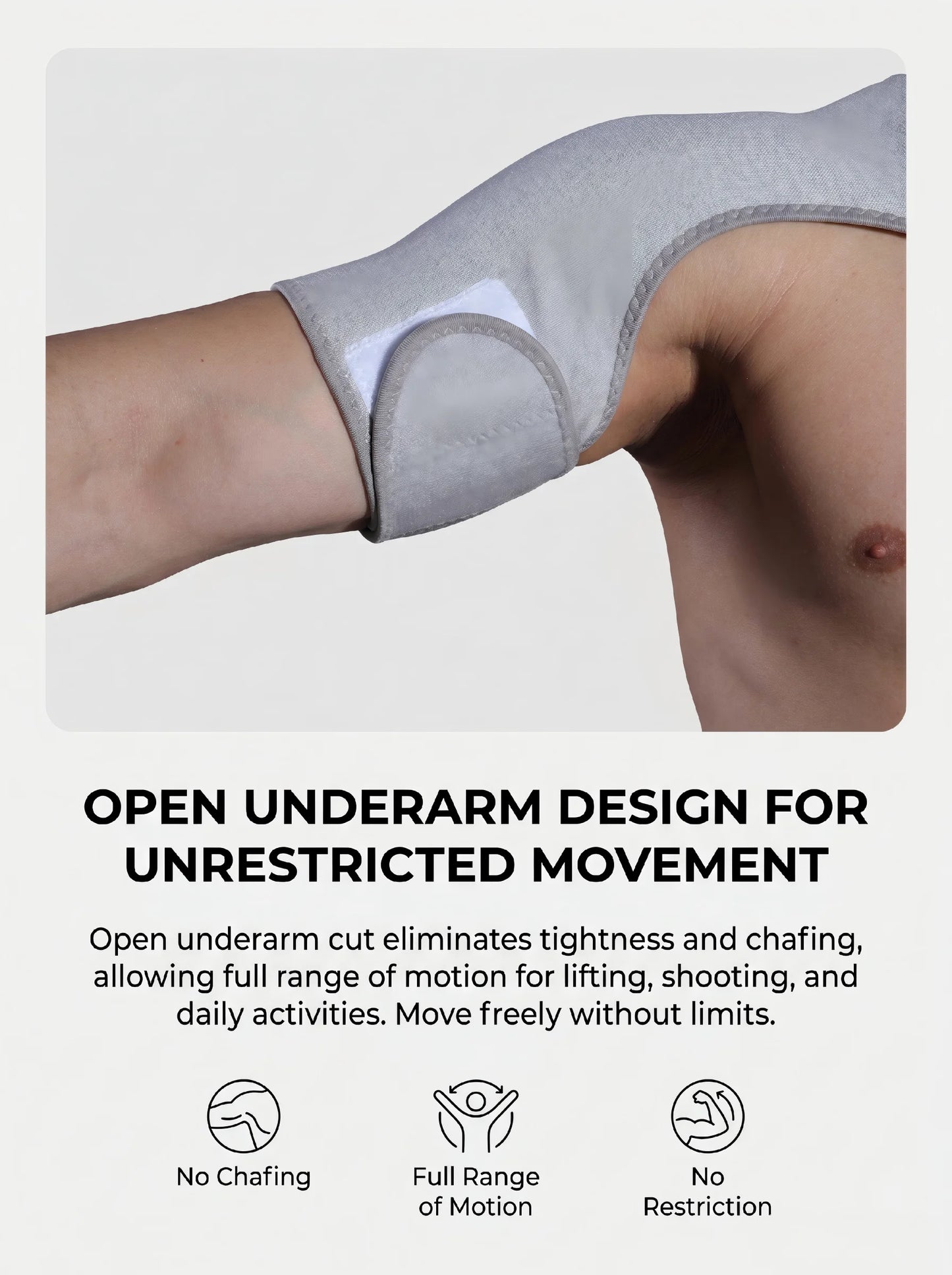 VBOSI Adjustable Compression Shoulder Support Brace Breathable Sports Shoulder Wrap for Men Women Gym Basketball Pain Relief Inj