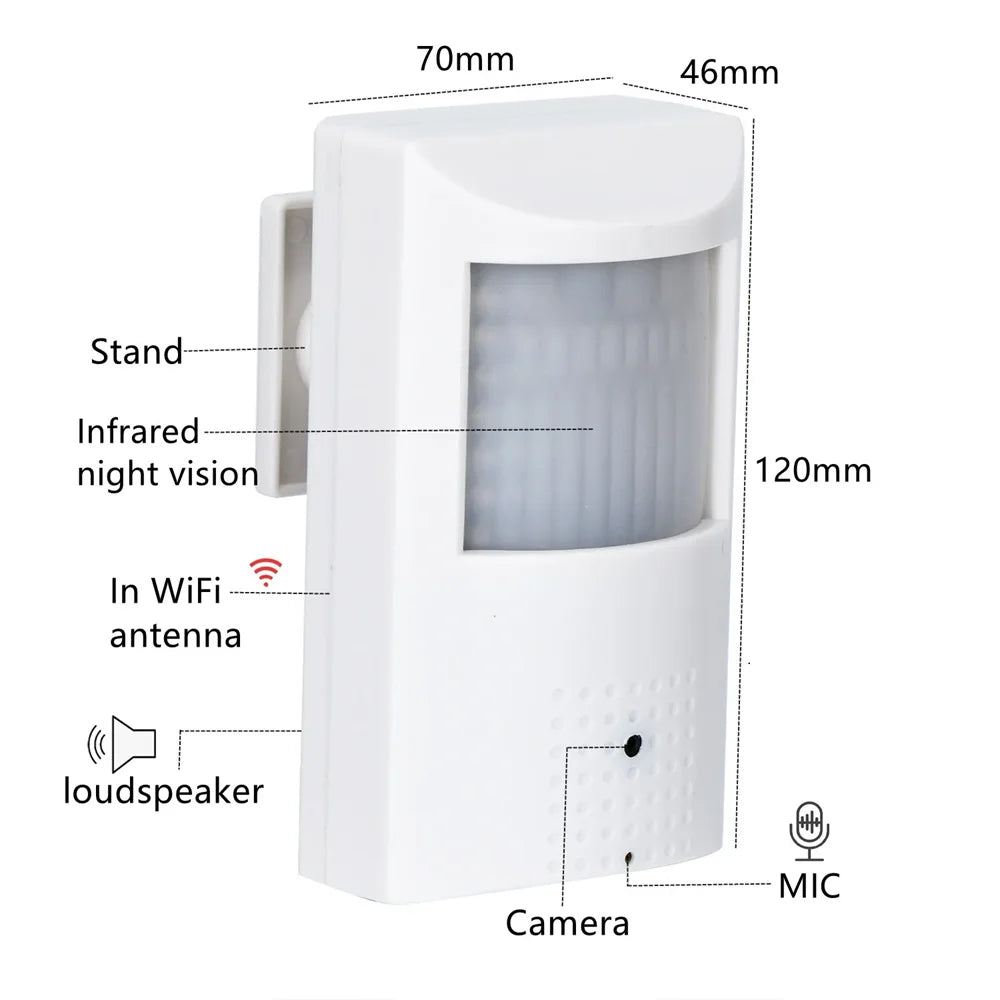 Tuya Smart WiFi IP Camera PIR Shell Design Indoor Hidden Security Camera 2MP 5MP Night Vision 2-Way Audio Motion Detection Cam