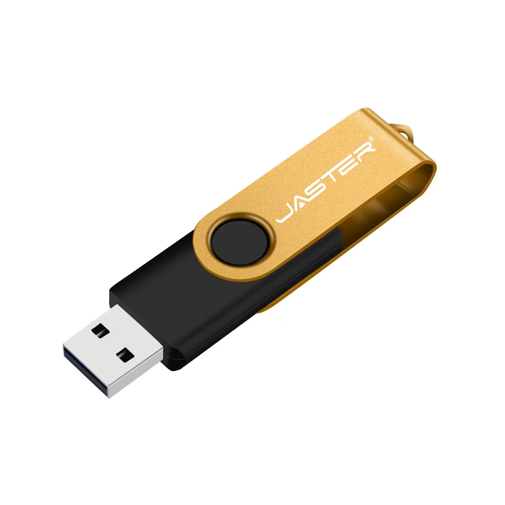 JASTER Obrotowy Pendrive USB 128GB Prezent Biznesowy Pamięć Flash 64GB Metalowy Pendrive 32GB Rzeczywista Pojemność Pendrive USB 16GB 8GB 4GB