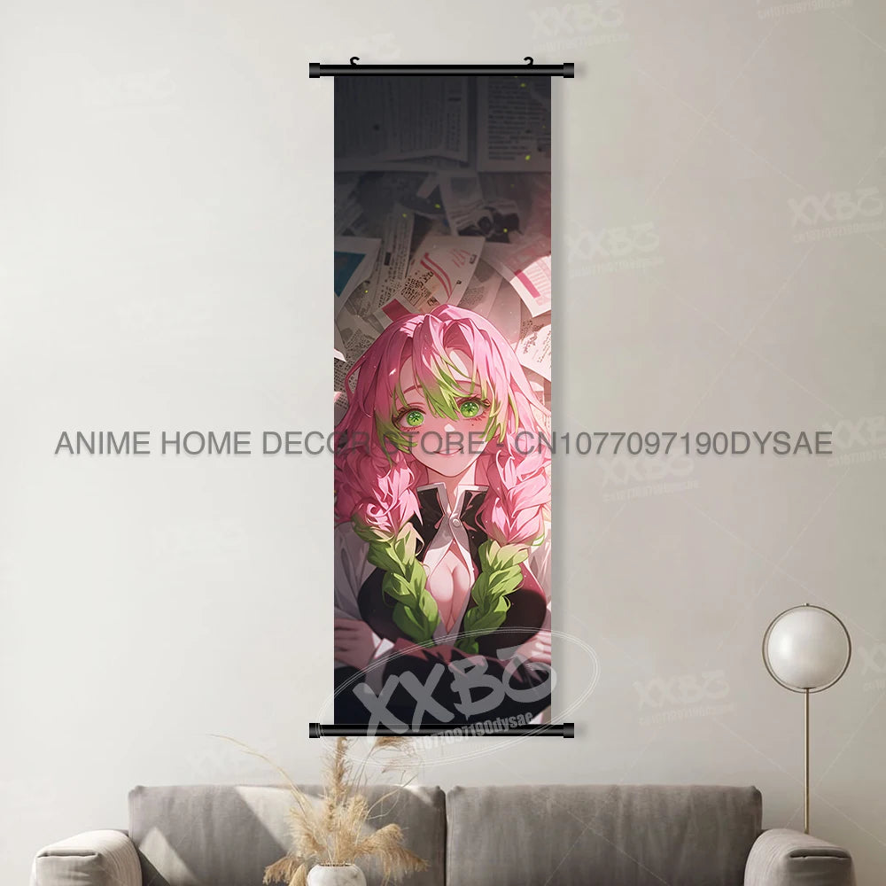 Anime Demon Slayer: Kimetsu No Yaiba Figures Poster Canvas Print Hanging Painting Wall Art Scrolls Picture Home Decoration Mural