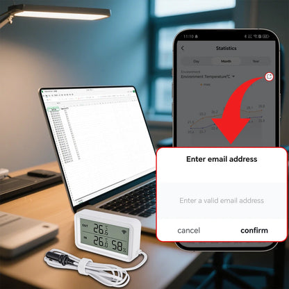 Tuya WiFi Zigbee Temperature Humidity Sensor With External Probe for Smart Home APP Remote Control Work with Yandex Alexa