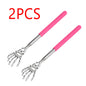 Stainless Steel Adjustable Massage and Tickle Relief Back Portable  Rubber Handle Extendable Telescoping Itch Stick Health Care