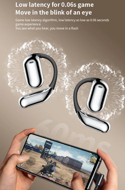 AI Translating Earbuds Real-time 144 Languages Translation Earphone Touch LCD Screen OWS Open Ear Wireless Headphone HiFi Stereo