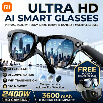 Xiaomi AI Smart Glasses 8K HD Camera LED light Translation Dialogue Meeting Video Record Outdoor Sports Sunglasses 2026 New