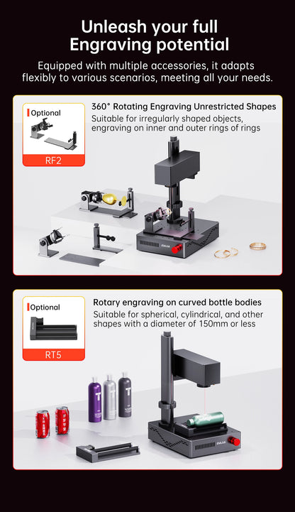 DAJA MINI Portable Fiber Laser Marking Machine High Precision Industrial Business 90*90mm for ALL Metal Jewelry Leather Acrylic