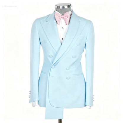 Rose Pink 2-Piece Men's Tuxedo with Spacious Lapel for Wedding Banquet Party Formal Men's Clothing Custom-Made Di