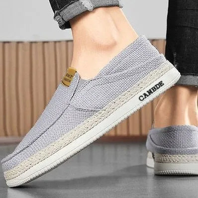 Summer Casual Loafers Men Breathable Slip On Casual Shoes for Men Classic Linen Canvas Sneakers Male Light Flats Lazy Shoes