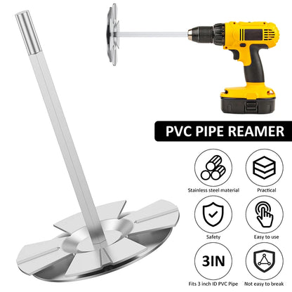 PVC Fitting Socket Saver Pipe Conduit Reamer Cutter Tool Sturdy Plumbing Fitting Saver for 1/2inch Variable Speed Power Drill