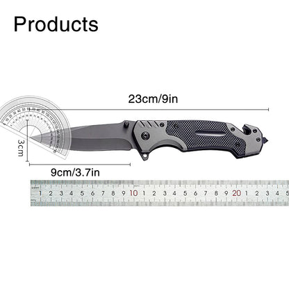 Portable Multifunctional Folding Survival Knife with Sharp Pocket Knife Suitable for Outdoor Camping and Wilderness Survival
