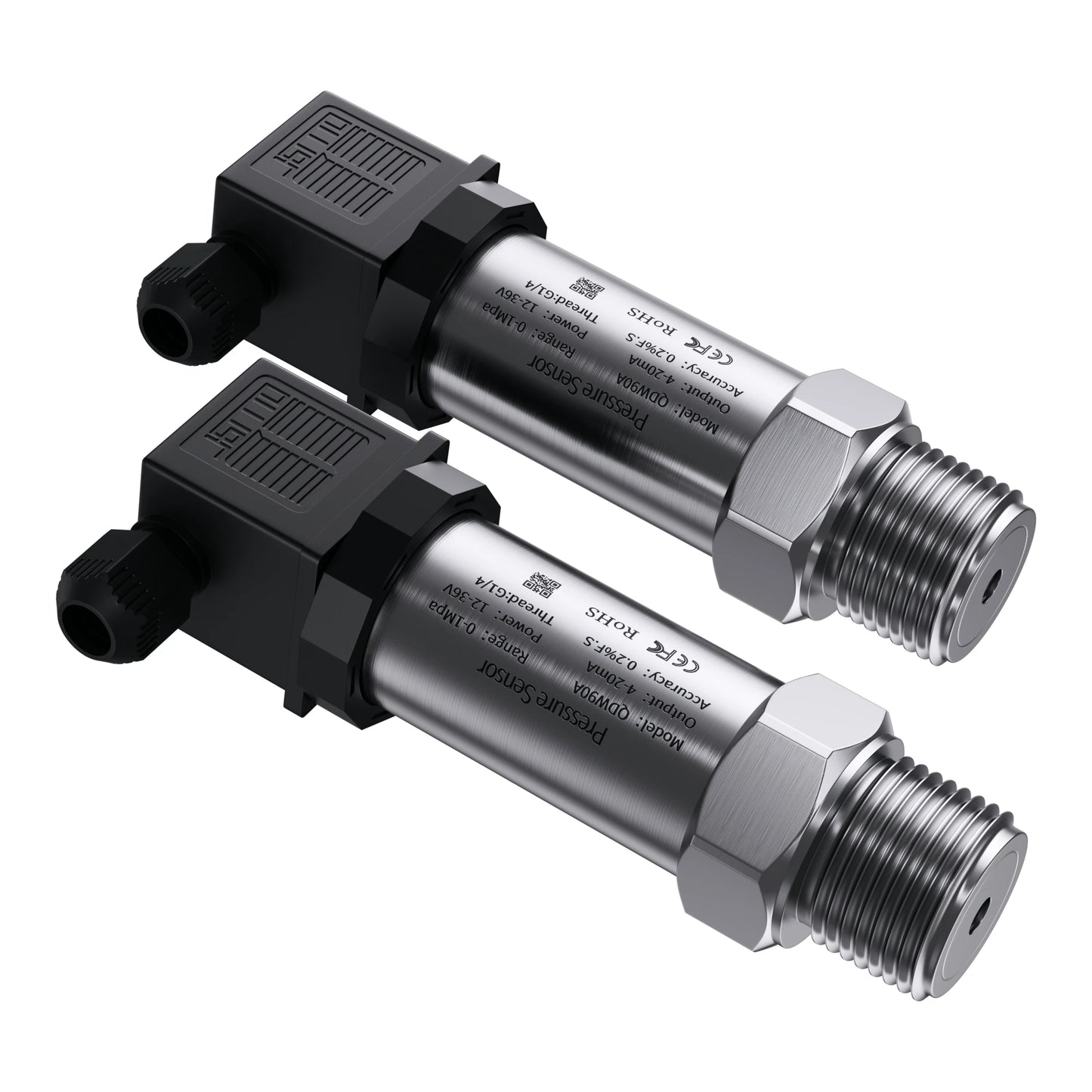 200bar 400bar 600bar NPT1/4 Water Oil Fuel Diesel Pressure Transmitter 4-20mA RS485 0-10V 0-5V Hydraulic Pressure Sensor QDX50A
