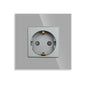 Bingoelec Grey Smart Light Switch and WiFi Wall Socket with Crystal Glass Panel Switches with Sockets Home Improvement