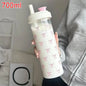 500/700Ml Pink Bow Water Cup With Straw Coffee Bubble Milk Tea Plastic Cup Large Capacity Students Water Bottle Straw Bottle