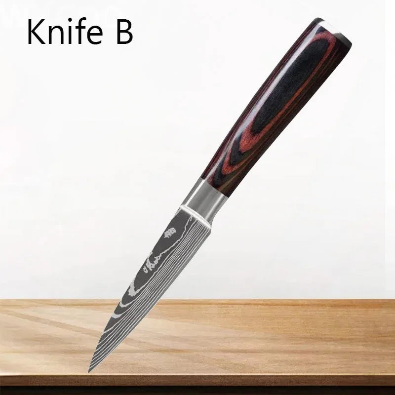 WXCOO Boning Knife Professional Kitchen Knives Stainless Steel Knife Paring Cooking Knives Fruit Peeling Meat Cleaver Knife