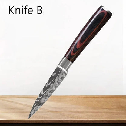 WXCOO Boning Knife Professional Kitchen Knives Stainless Steel Knife Paring Cooking Knives Fruit Peeling Meat Cleaver Knife