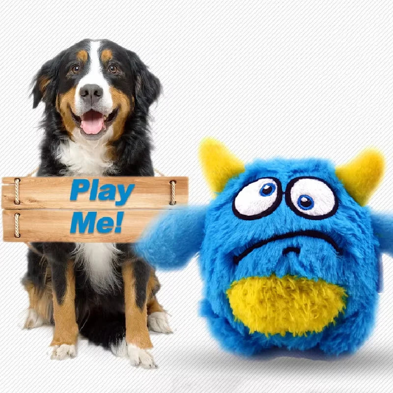 OUZEY Squeaker Dogs Balls Toy Bite Resistant Plush Toys For Small Dogs Interactive Chew Ball Toys Pets Training Accessories