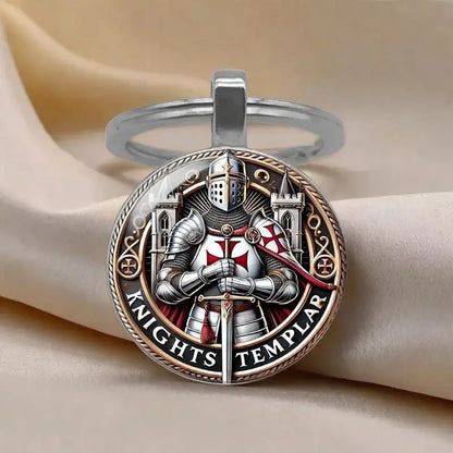 Noter New 8 Styles Unique 2D Flat Keychain Retro Anchor Knight Motorcycle Pattern Car Backpack Charm Pendant Decoration Key Ring