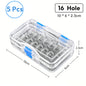 Dental Veneer Membrane Box with Film Transparent Denture Storage Box with 6/16 Hole for Small Crown Dentistry Materials Tools