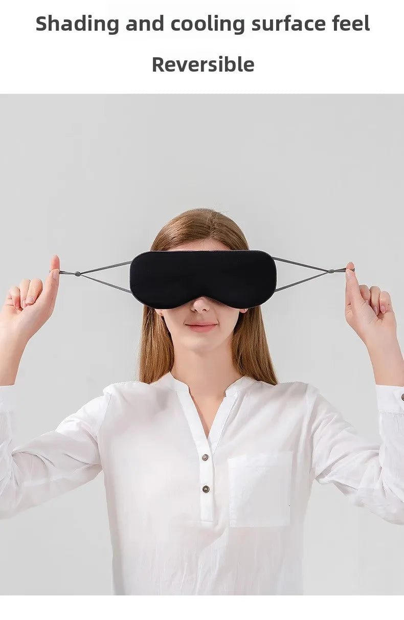 Double-sided Cool and Warm Dual-use Breathable Ice Silk Summer Eye Mask Blocks Light Without Pressing The Eyes Protects Sleep