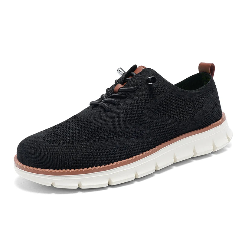 Vanmie Men Casual Sneakers Shoes Breathable Summer Knitted Mesh Sock Sneakers Fashion Simple Lace-up Lightweight  Sneakers
