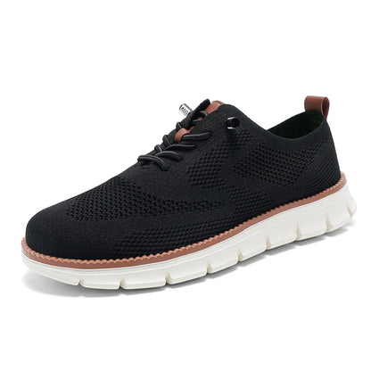 Vanmie Men Casual Sneakers Shoes Breathable Summer Knitted Mesh Sock Sneakers Fashion Simple Lace-up Lightweight  Sneakers