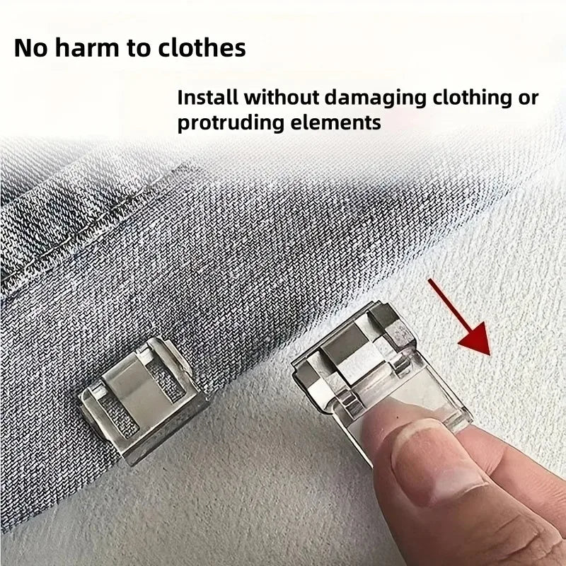 4/6/10PCS Detachable Anti Sliding Trouser Clip Invisible No Sew Concealment Buckle for DIY Sewing Craft Clothing Clips