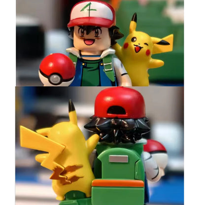 100000 volts pet Trainer ornament Charizard Building Capture pets Blocks Ash Ketchum Misty Serena Mini Action Figure Toys
