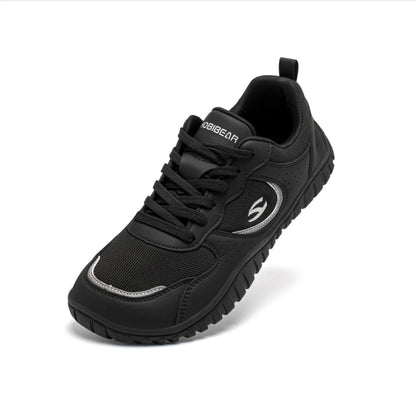 HOBIBEAR Unisex Wide Toe Sneakers Comfortable Walking Shoes Lace Up Outdoor Travel Breathable Running Sneakers