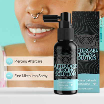 1pc After Care Piercing Solution 50ml Gentle Safe Mist Piercing Spray Aftercare For Adults Men Women Friends Daily Home Indoor