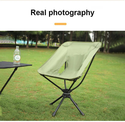 Outdoor Folding Chairs Rotatable Swivel Chair for Camping Lightweight Beach Fishing Chairs with Carry Bag for Picnic Hiking