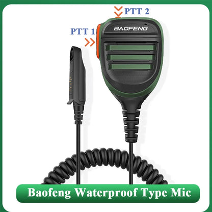 Baofeng Microphone UV-68 Pro Max V2 Walkie Talkie Waterproof PTT Speaker Mic for UV-9R Pro UV S22 UV-98 BF 9700 GT 3WP Ham Radio