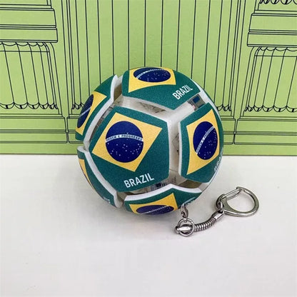 USA Mexico Canada All Country Flag Football Keychain Fidget Stress Ball Squishy Decompression Toy Anxiety Relief Fan Souvenir