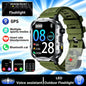 Outdoor Military Smartwatches Bluetooth Call Men 2.01" Blood Oxygen Monitor 5ATM Waterproof GPS Tracking Sports Smart Watch HW12