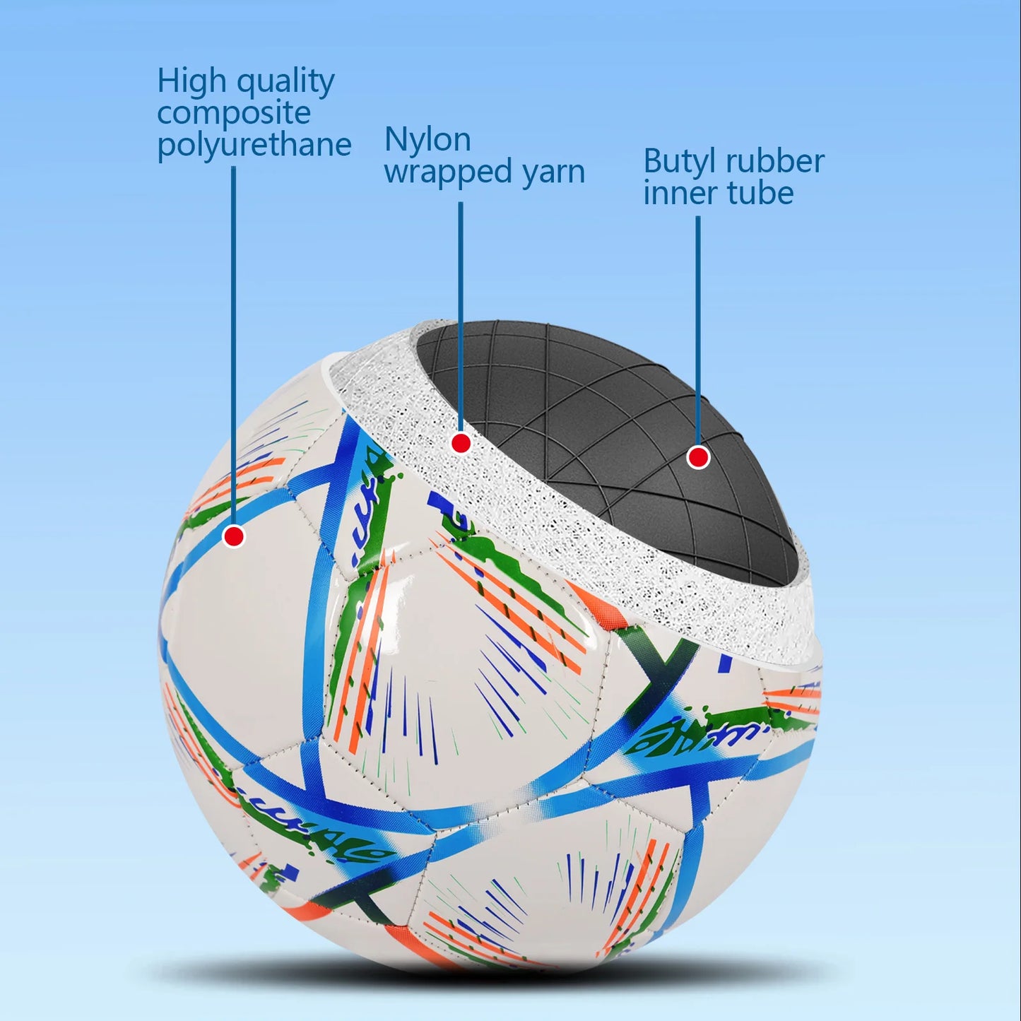 Soccer Ball-Size 5 White Pu For Kids&Adult Youth Men Official Match Game Training Soccer Balls Durable In&Outdoor Football Team