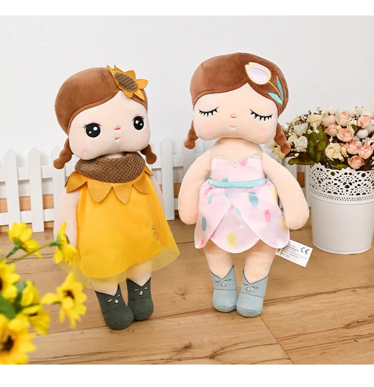 Metoo Doll  plushie kawaii Flower Fairy Angela Plush Toys Pillow Cartoon Decoration Gift For Kids Friends