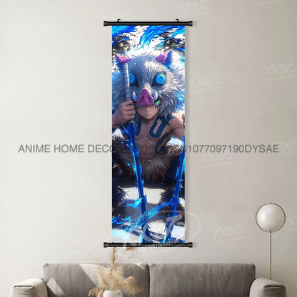 Anime Demon Slayer: Kimetsu No Yaiba Figures Poster Canvas Print Hanging Painting Wall Art Scrolls Picture Home Decoration Mural