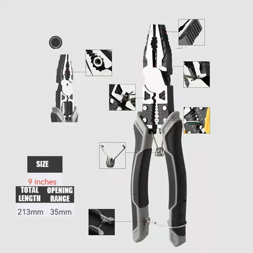 Universal Multifunctional Series: Diagonal Pliers, Needle Nose Pliers, Wire Cutters - Electrician Hardware Tools