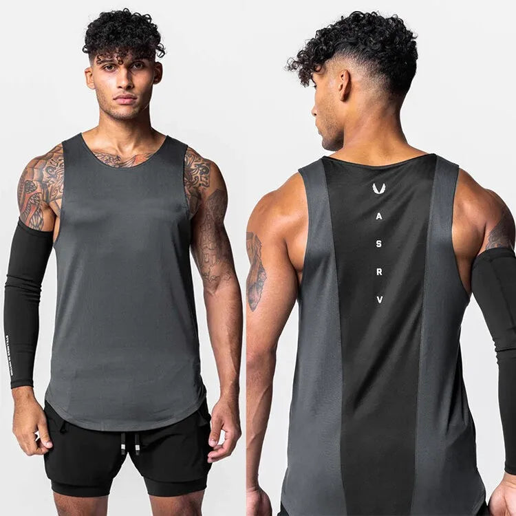 Summer men's vest gym clothing man Quick Drying tank tops Indoor fitness basketball vest Breathable men's clothing vest for man