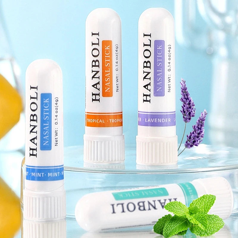 4Pcs Nasal Stick Boosts Focus Enhances Breathing Provides Fresh Sensation Aromatherapy Inhaler Prevent Drowsy Driving