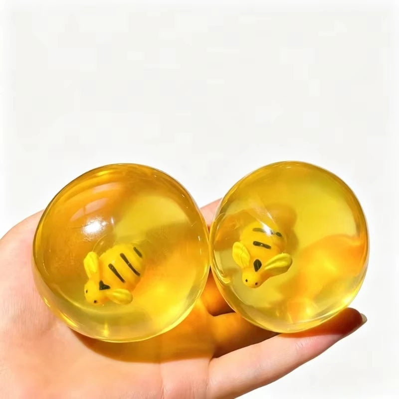 Coconut Oil Goldfish Stress Ball Moldable Squishy Transparency Maltose Squeeze Toy Fun Anti-stress Sensory Toy for Adult Gifts